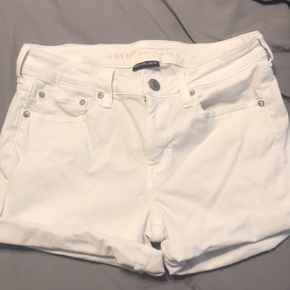 White Jean Shorts